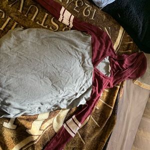 Gray/Maroon Long Sleeve